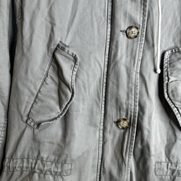 Vintage Y2K Abercrombie & Fitch Fur Lined Parka Jacket Womens M Green Bella Swan - Picture 4 of 16